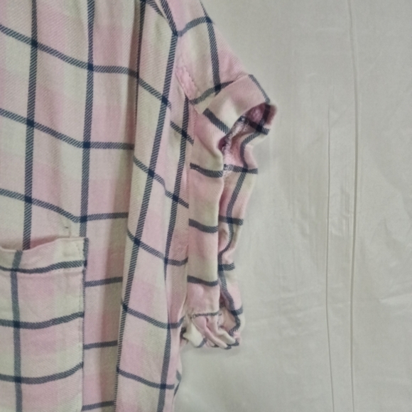 SONOMA Plaid Button Down Shirt Pink Blue Size Small - Picture 3 of 6